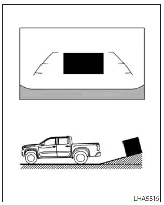 Nissan Frontier RearView Monitor backing uphill distance example