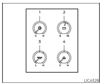 Nissan Frontier auxiliary gauges including transmission temperature voltmeter oil pressure and oil temperature