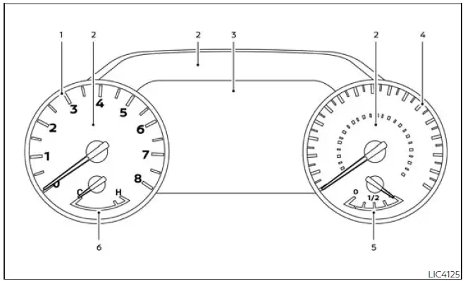 Nissan Frontier meters gauges and vehicle information display