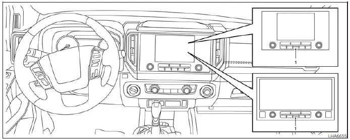 Nissan Frontier RearView Monitor display and CAMERA button operation