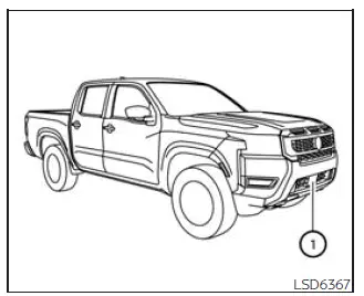 Nissan Frontier Intelligent Forward Collision Warning radar sensor location