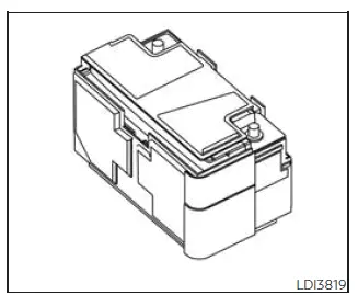 Nissan Frontier maintenance-free battery with non-removable vent caps