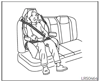 Nissan Frontier child seated in a high-back booster seat