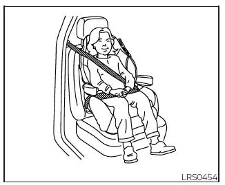 Nissan Frontier front passenger booster seat position
