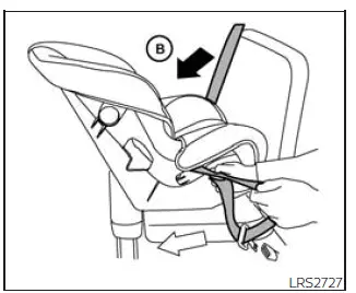 Nissan Frontier activating ALR child restraint mode step 4