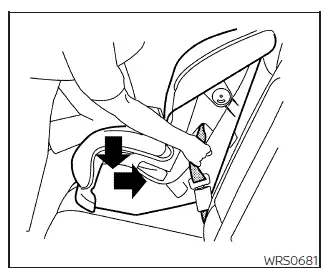 Nissan Frontier tightening forward-facing child restraint installation step 6