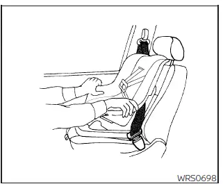Nissan Frontier child restraint stability verification and safety inspection step 8