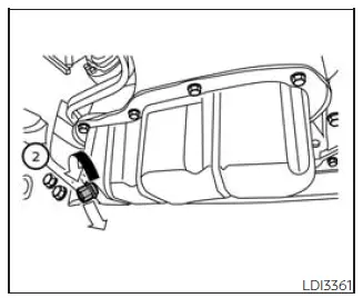 Nissan Frontier engine oil drain plug location