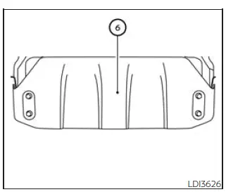 Nissan Frontier skid plate location for engine oil service