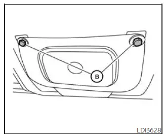 Nissan Frontier Type A oil filter access cover bolt removal