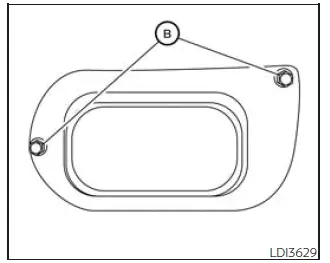 Nissan Frontier Type B oil filter access cover bolt removal