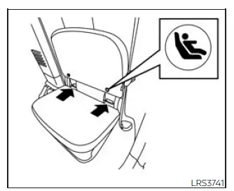 Nissan Frontier LATCH anchor locations King Cab rear seating area