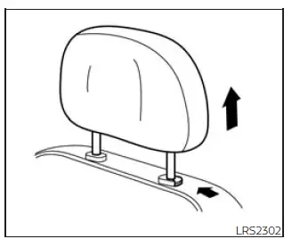 Nissan Frontier head restraint removal procedure
