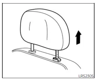 Nissan Frontier raising head restraint
