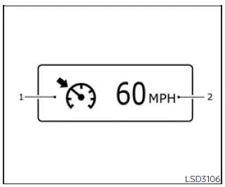 Nissan Frontier cruise control mode display and indicators
