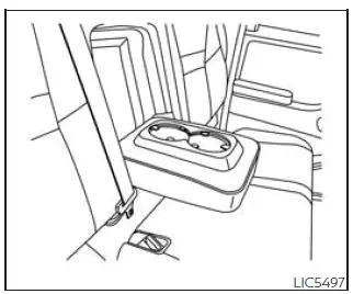 Nissan Frontier rear seat cup holders