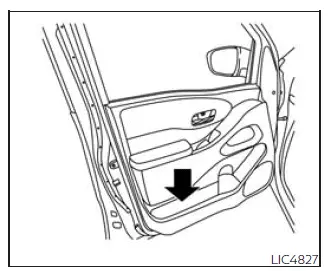Nissan Frontier front door storage pockets
