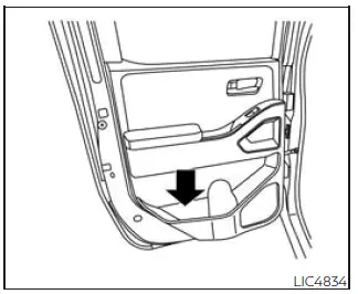 Nissan Frontier rear door storage pocket type B
