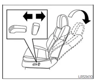 Nissan Frontier power seat reclining adjustment switch