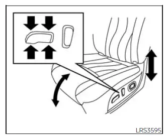Nissan Frontier driver seat lifter and tilt adjustment