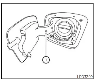 Nissan Frontier fuel filler cap removal and tether strap hook