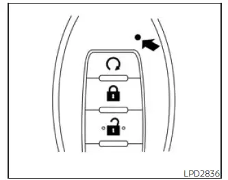 Nissan Frontier Intelligent Key operation indicator light