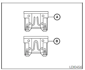 Nissan Frontier open fuse and good fuse comparison