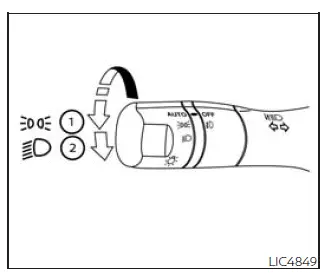 Nissan Frontier headlight control switch Type B