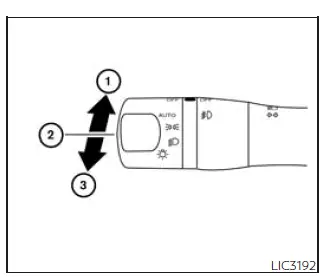Nissan Frontier headlight beam selector lever