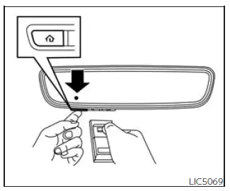 Nissan Frontier HomeLink programming procedure using handheld transmitter