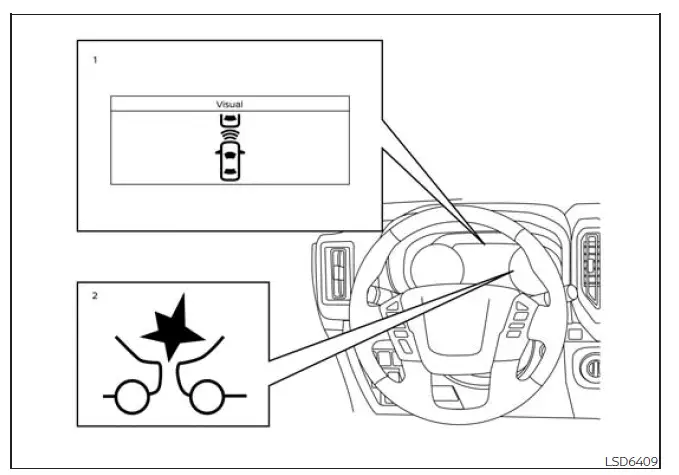 Nissan Frontier I-FCW system operation indicators