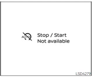 Nissan Frontier Idling Stop System auto start deactivation warning