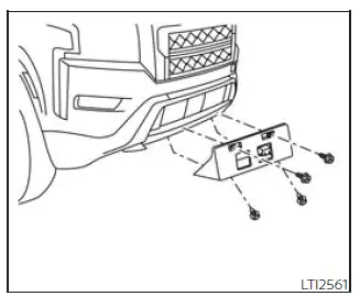 Nissan Frontier front license plate bracket installation guide