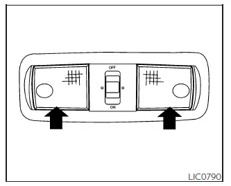 Nissan Frontier front map reading lights