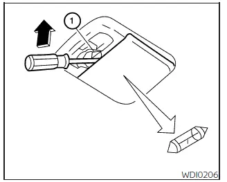 Nissan Frontier room light Type A replacement procedure