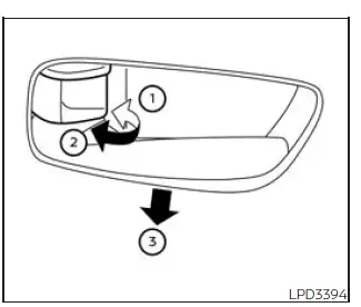 Nissan Frontier inside door lock knob operation