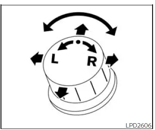 Nissan Frontier electric outside mirror adjustment control dial