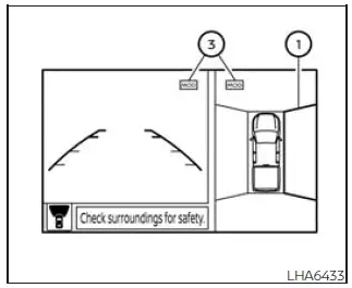 Nissan Frontier MOD system front and bird's-eye camera views