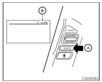 Nissan Frontier ICC standby display for vehicle-to-vehicle distance control mode
