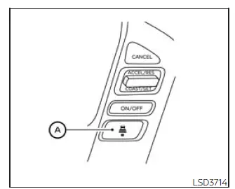 Nissan Frontier ICC following distance adjustment display and controls