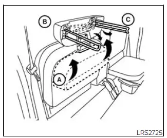 Nissan Frontier King Cab jump seat child restraint preparation step 2