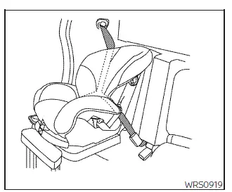 Nissan Frontier positioning forward-facing child restraint on seat step 3