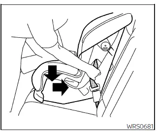 Nissan Frontier tightening forward-facing child restraint with seat belt step 7