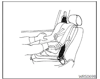 Nissan Frontier child restraint security and stability check step 9