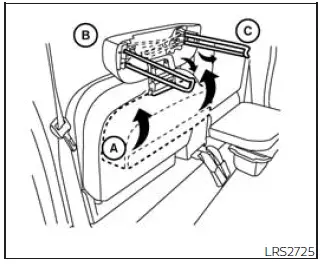 Nissan Frontier jump seat extension access for child restraint installation