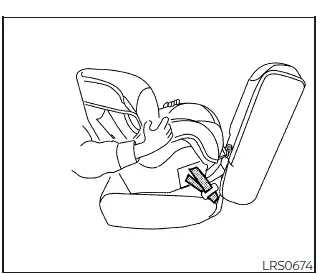 Nissan Frontier child restraint stability inspection and safety test step 6