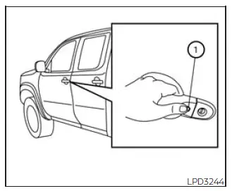 Nissan Frontier exterior request switch for unlocking doors