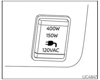 Nissan Frontier power inverter switch for 120V electrical outlets