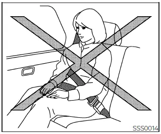 Nissan Frontier correct shoulder and lap belt positioning