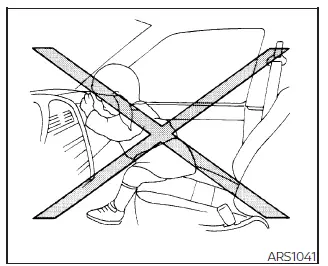 Nissan Frontier correct front passenger seating position for air bag protection